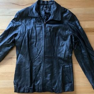 NY & Company Black Leather Jacket - Large